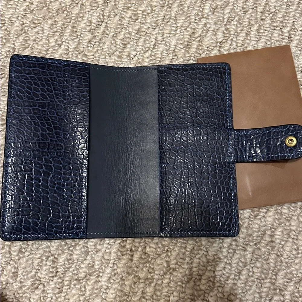 Genuine Leather B6 Slim Blue Cover (whpdesign) with Sterling Ink Note Booklet